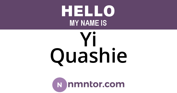 Yi Quashie