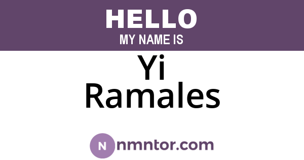Yi Ramales