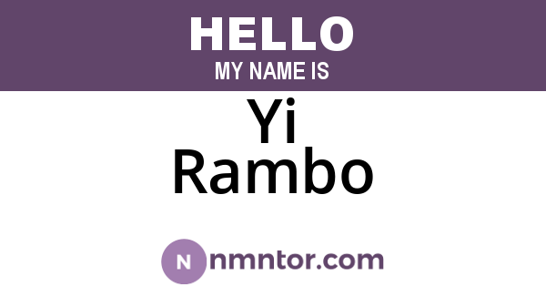 Yi Rambo