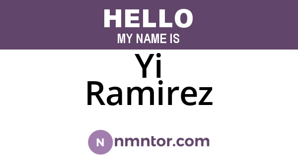 Yi Ramirez