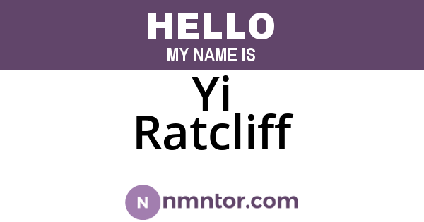Yi Ratcliff