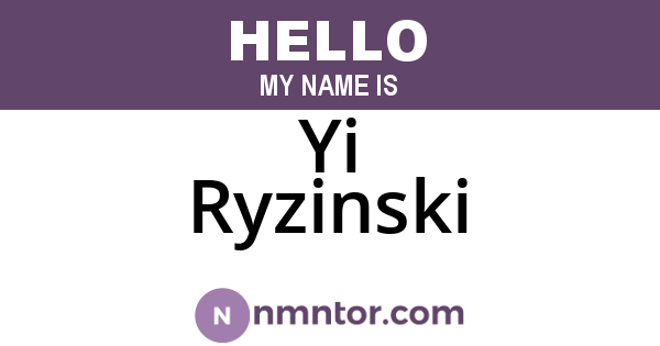Yi Ryzinski