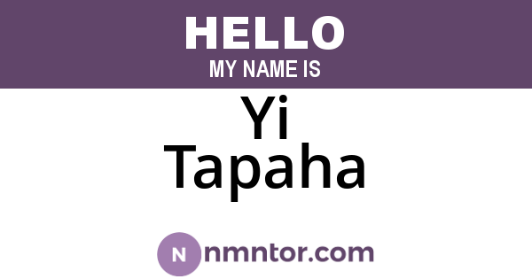Yi Tapaha