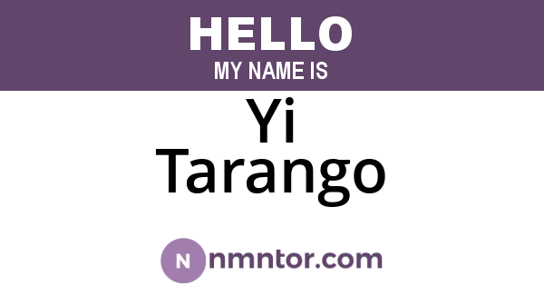 Yi Tarango