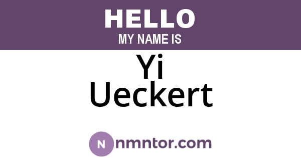 Yi Ueckert