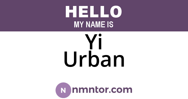 Yi Urban