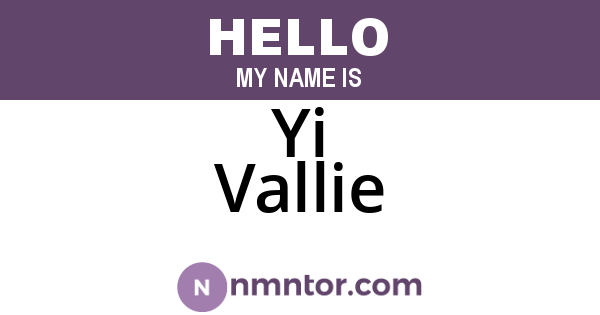 Yi Vallie