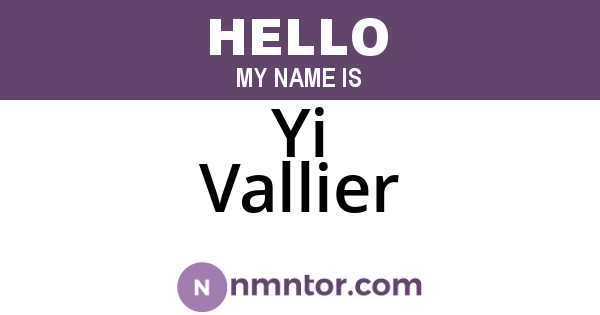 Yi Vallier