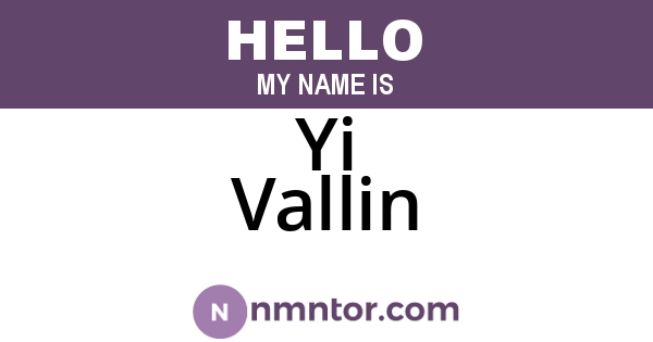 Yi Vallin