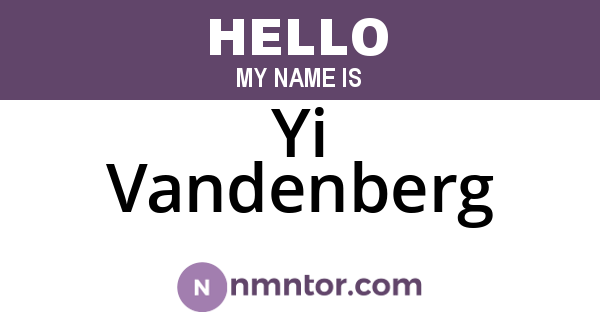 Yi Vandenberg