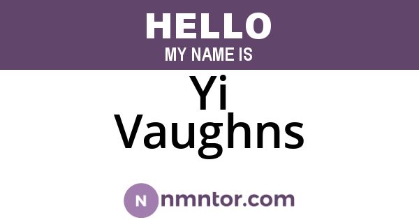 Yi Vaughns