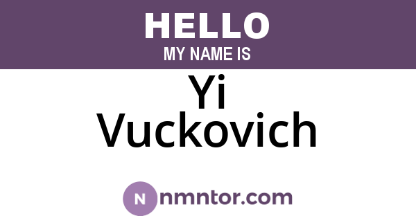 Yi Vuckovich