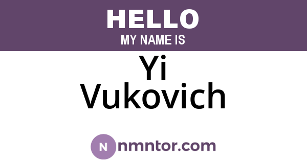Yi Vukovich
