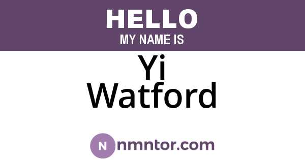 Yi Watford