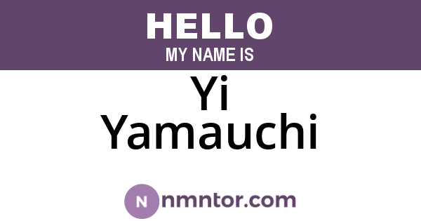 Yi Yamauchi