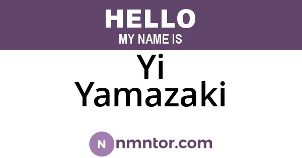 Yi Yamazaki