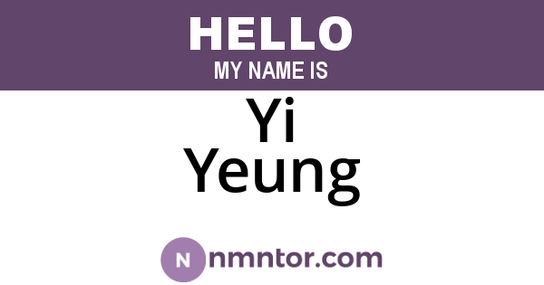 Yi Yeung