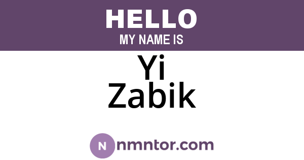 Yi Zabik