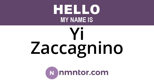 Yi Zaccagnino