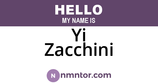 Yi Zacchini