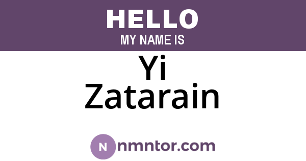 Yi Zatarain