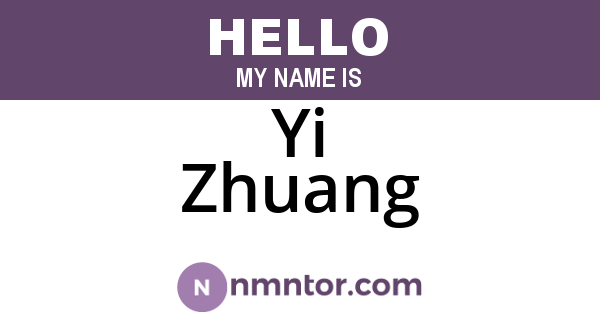 Yi Zhuang