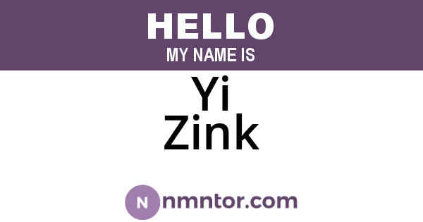 Yi Zink