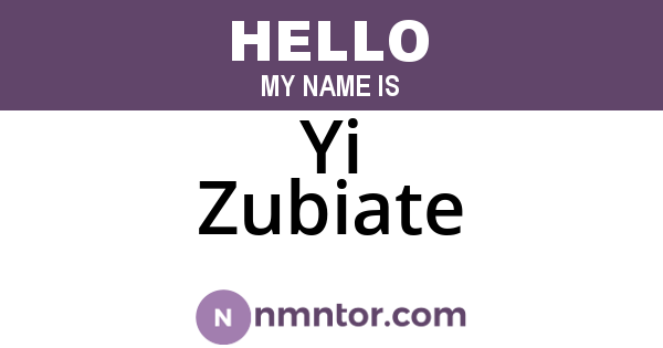 Yi Zubiate