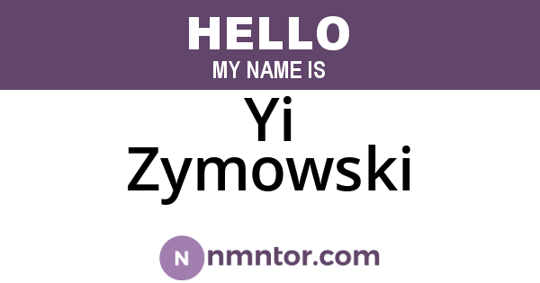 Yi Zymowski