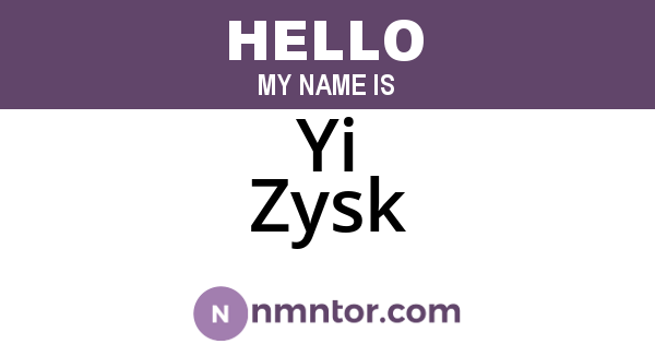 Yi Zysk