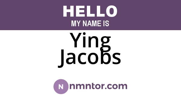 Ying Jacobs