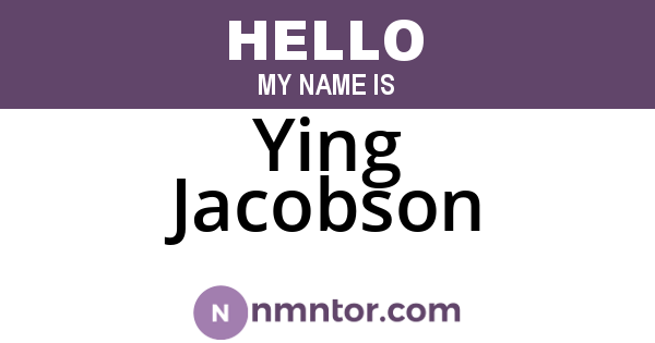 Ying Jacobson