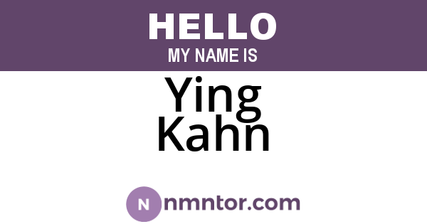 Ying Kahn