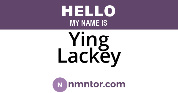 Ying Lackey