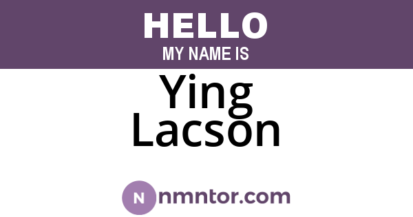 Ying Lacson