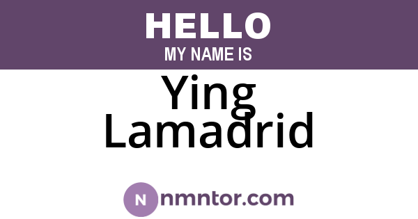 Ying Lamadrid