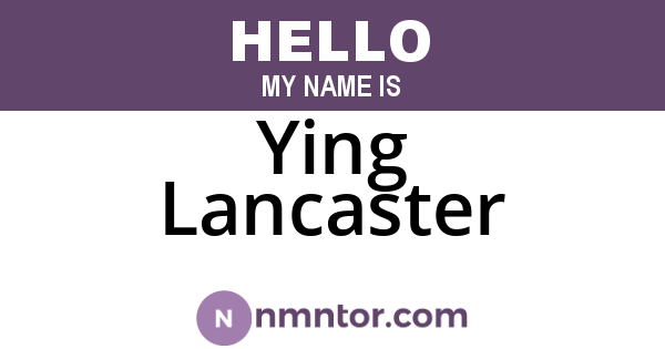 Ying Lancaster