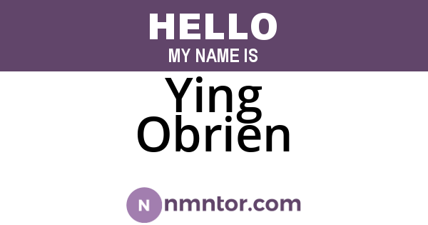 Ying Obrien