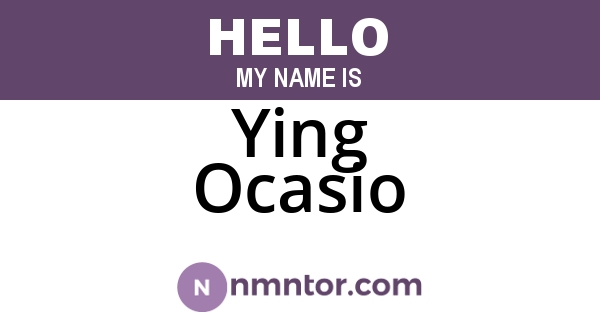 Ying Ocasio