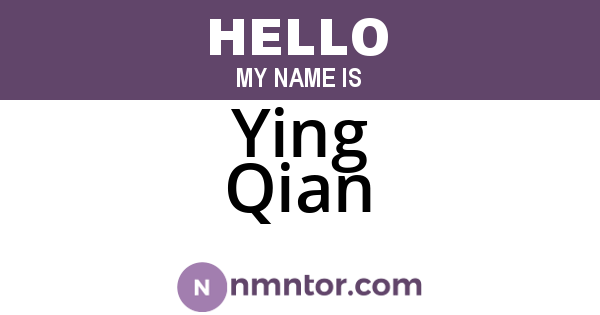 Ying Qian