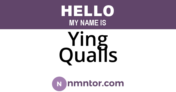 Ying Qualls