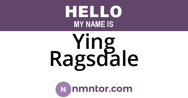 Ying Ragsdale