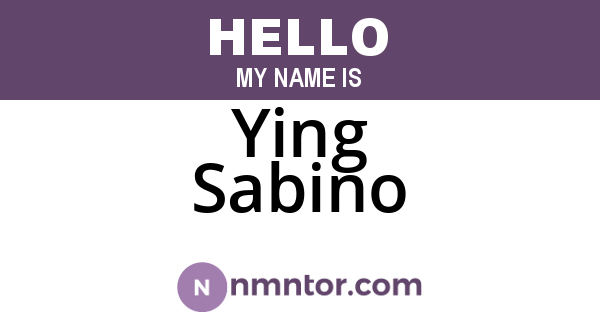 Ying Sabino