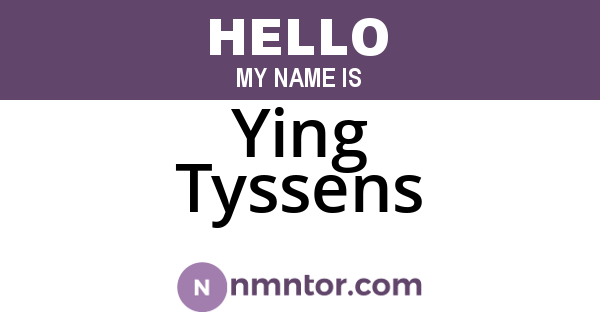 Ying Tyssens