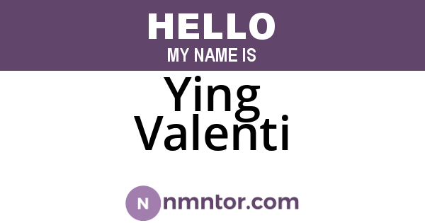 Ying Valenti