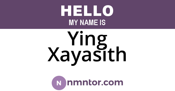 Ying Xayasith