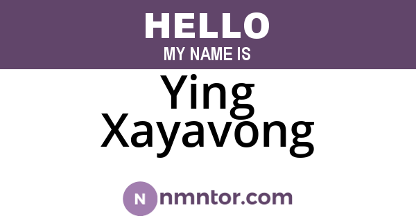 Ying Xayavong