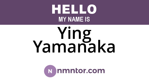 Ying Yamanaka