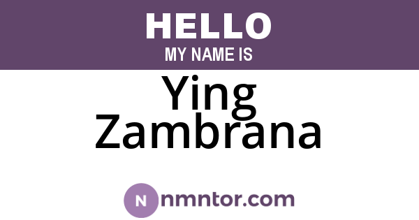Ying Zambrana
