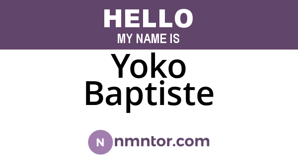 Yoko Baptiste